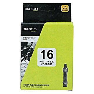 Dresco Fietsbinnenband 16 x 1.70-2.10 (47/62-305) Dunlop 40 mm (Dunlopventiel)