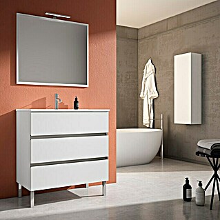 Mueble de lavabo Aisling (L x An x Al: 46 x 80 x 85 cm, Blanco, Mate)
