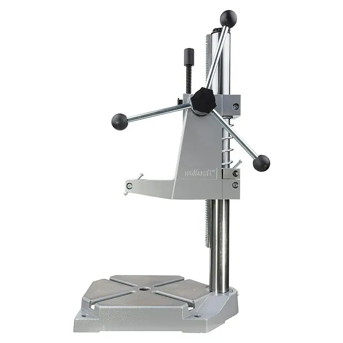 Wolfcraft Soporte de taladro - L x An x Al: 307 x 203 x 570 mm, Apertura máxima: 60 mm - Soporte de taladro Wolfcraft para un taladrado preciso. Su sólida construcción garantiza estabilidad y resultados exactos.