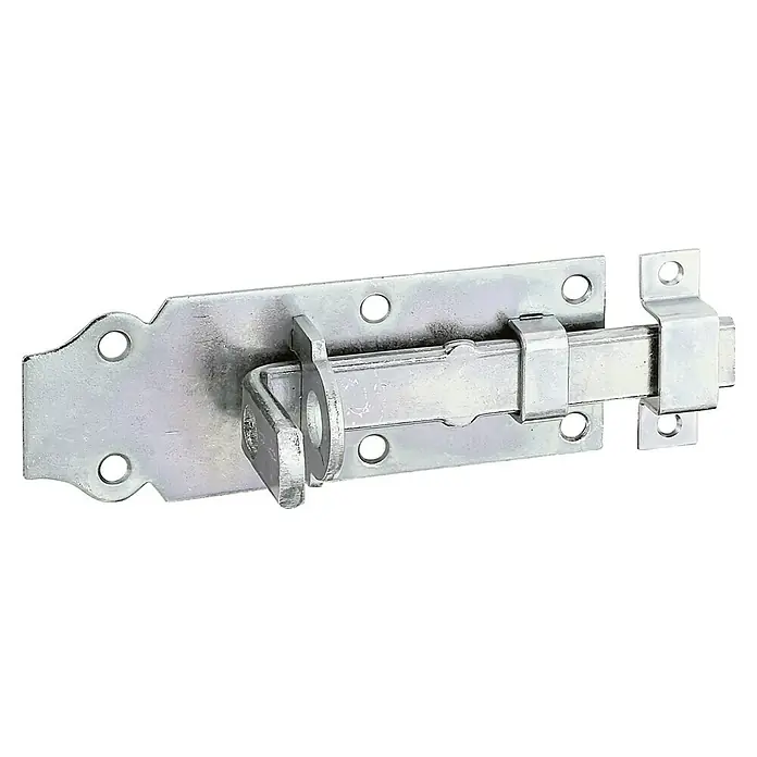 Stabilit Schieberiegel - 100 x 50 mm - Metallschieberiegel mit Montageplatten und Löchern für die Befestigung an Türen oder Toren. Ideal für zusätzliche Sicherheit.