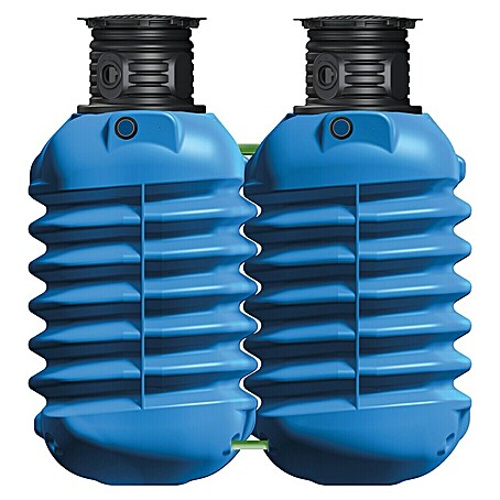 4rain Zisterne Modularis (Gesamt Fassungsvermögen: 5 000 l, 2 Stk., Blau)