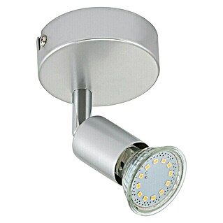 Briloner Foco de una luz LED Picco (3 W, L x An x Al: 8 x 8 x 8 cm, Plateado, Blanco cálido)