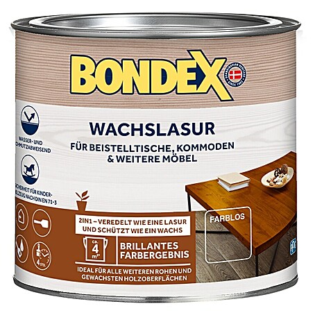 Bondex Wachslasur (Farblos, 250 ml, Seidenmatt)