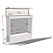 Metzler Wandbriefkasten Siebert (L x B x H: 10,5 x 37 x 37 cm, Grau-Aluminium, Stahl, Zeitungsfach) | BAUHAUS