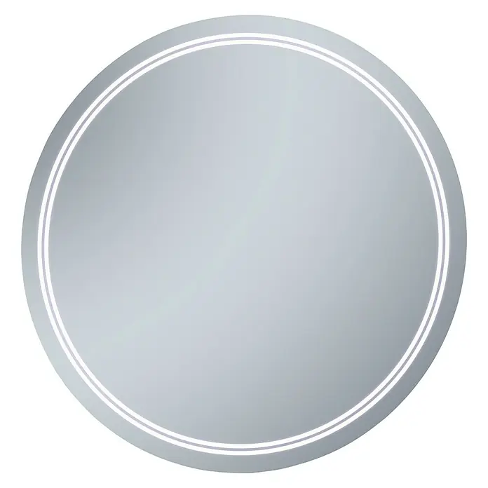 Camargue Espejo con luz Duarte - Diámetro: 80 cm - Espejo redondo iluminado con LED con diseño minimalista, ideal para baños modernos. Luz brillante para una visibilidad perfecta.