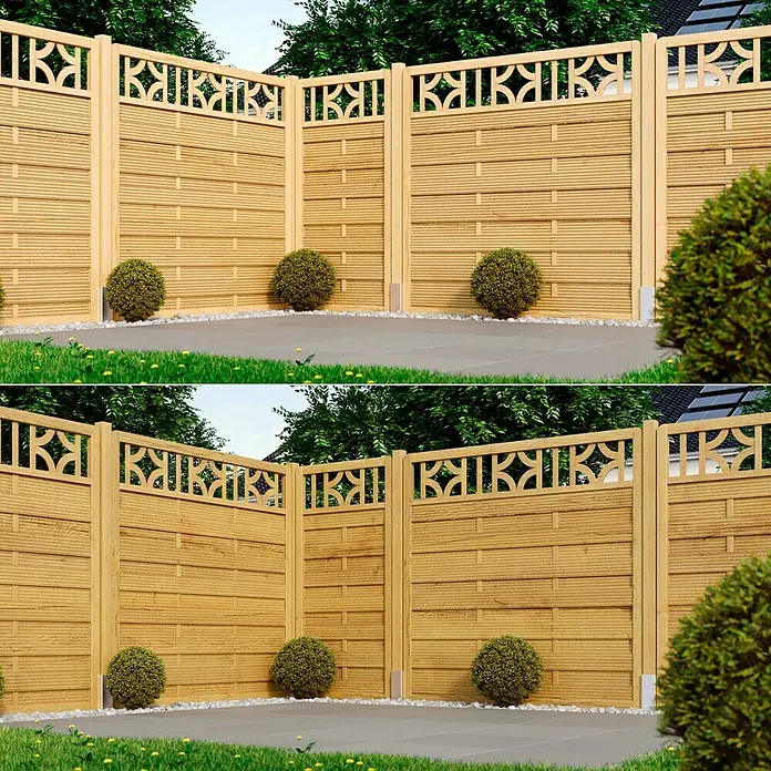 swingcolor Premium Holzlasur - Farblos, 750 ml, Seidenglänzend - Holzzaun mit dekorativem Design für Garten oder Terrasse.