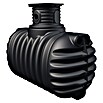4rain Regenwassertank Komplettpaket Compact (1.600 l, HDPE-Kunststoff, Anschlussbohrung)