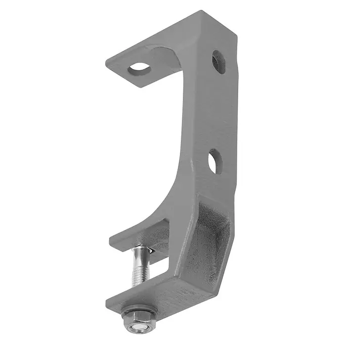 Wand- & Deckenhalter E3400-08 - 79 x 40 x 205 mm, Silber, Passend für: Sunfun Gelenkarm- und Hülsenmarkisen bis 4 m Breite - Graue C-Klemme mit Befestigungsschraube für schwere Lasten. Ideal für Bau, Reparatur und Montage. Robuste Bauweise.