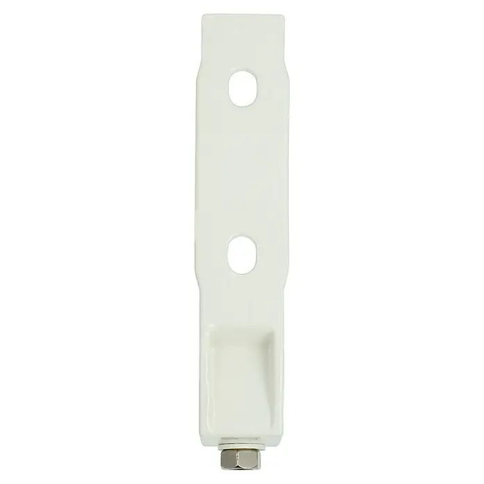 Wand- & Deckenhalter M1200-08 - 79 x 40 x 205 mm, Weiß, Passend für: Sunfun Gelenkarm- und Hülsenmarkisen bis 4 m Breite - Weißer Spannstift mit zwei Löchern und einer Mutter am unteren Ende. Ideal für sichere Befestigungen.
