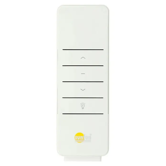Fernbedienung FB005 - Passend für: Sunfun LED-Vollkassettenmarkise Grau - Fernbedienung mit Tasten zur Steuerung eines Geräts. Praktisches und schlankes Design für einfache Bedienung und moderne Optik.