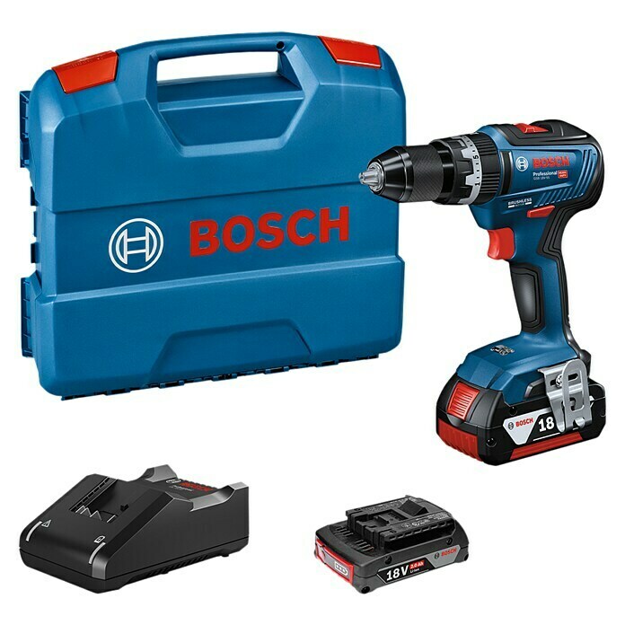 Bosch Professional Accuklopboorschroevendraaier (2 accu's, 2 - 4 Ah, Onbelast toerental: 1.800 tpm)