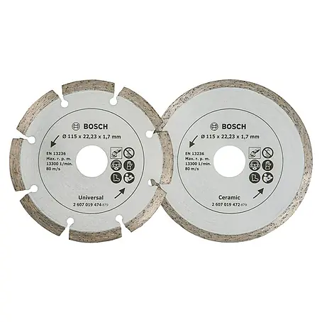 Bosch  Diamant-Trennscheiben-Set für Fliesen und Baumaterial
