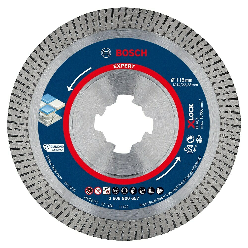 Diamant-Trennscheibe 115 - 125mm passend für X-Lock für Fe - Diamantwerkzeuge