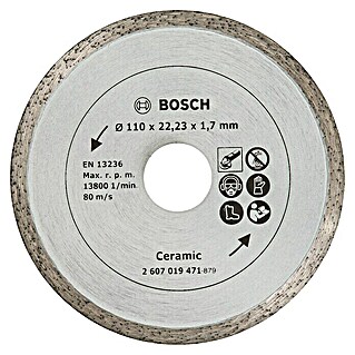 Bosch Diamant-Trennscheibe (Geeignet für: Fliesen, Durchmesser Scheibe: 110 mm)