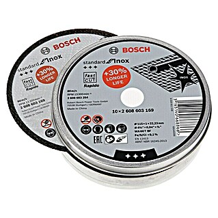 Bosch Trennscheibe Inox (Durchmesser Scheibe: 115 mm, Stärke Scheibe: 1 mm, Passend für: Winkelschleifer)