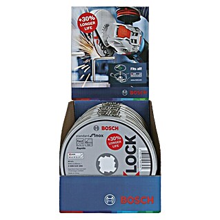 Bosch Professional X-Lock Trennscheibe Standard for Inox (Durchmesser Scheibe: 115 mm, Geeignet für: Edelstahl, 10 Stk.)