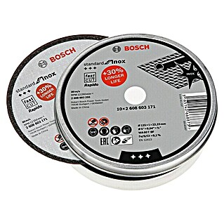 Bosch Trennscheibe Inox (Durchmesser Scheibe: 125 mm, Stärke Scheibe: 1 mm, Passend für: Winkelschleifer)