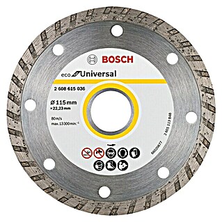 Bosch Diamant-Trennscheibe Eco for Universal Turbo (Durchmesser Scheibe: 115 mm, Höhe Segment: 7 mm)