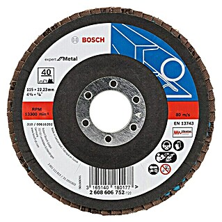 Bosch Professional Expert Fächerscheibe X551 (Körnung: 40, Durchmesser Scheibe: 115 mm)
