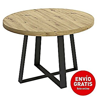 Mesa de comedor Duna (L x An x Al: 110 x 110 x 77 cm, Roble Nordic, Extensible)