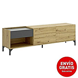 Mueble para TV Lund (L x An x Al: 40 x 164 x 49 cm, Roble Nordic/Grafito)