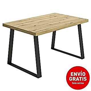 Mesa de comedor Aran (L x An x Al: 90 x 120 x 75 cm, Roble Nordic, Extensible)
