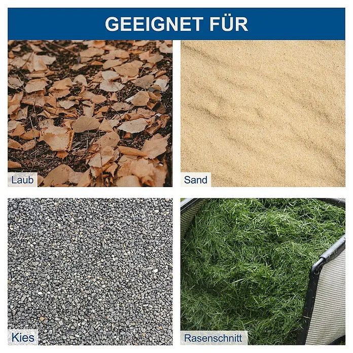 Scheppach Handkehrmaschine S800 - Flächenleistung: 2.600 m²/h, 20 l - Geeignet für Laub, Sand, Kies und Rasenschnitt.