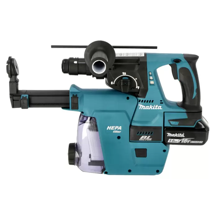 Makita LXT 18V Akku-Kombihammer DHR243RTJW + Artikelnr. 33855482 hinzufügen* - 18 V, 2 Akkus, 5 Ah, 2 J, Inkl. Staubabsaugung