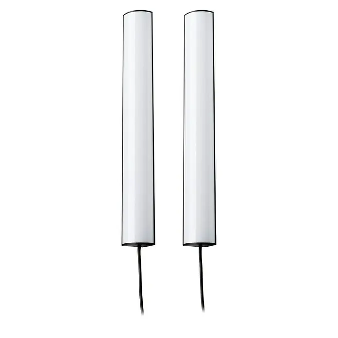 Paulmann LED-Lichtleiste - L x B x H: 30,5 x 3 x 3 cm, Lichtfarbe: RGB, 5 V, 2 Stk. - Zwei schlanke, weiße LED-Leuchten mit schwarzem Rahmen, ideal für moderne Innenräume und stilvolle Akzentbeleuchtung.