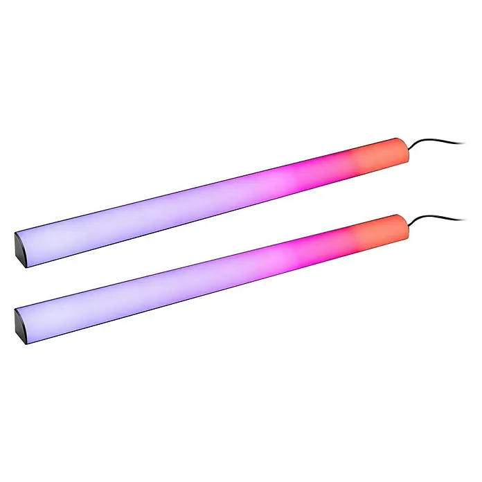 Paulmann LED-Lichtleiste - L x B x H: 60,5 x 3 x 3 cm, Lichtfarbe: RGB, 5 V, 2 Stk. - Zwei LED-Röhren mit Farbverlauf, ideal für stimmungsvolle Beleuchtung oder als dekoratives Element. Perfekt für kreative Lichtakzente.
