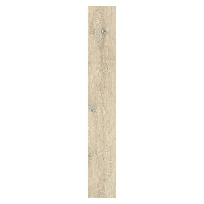 LOGOCLIC Aquaprotect Smart Silent Laminat - Christal Oak, Landhausdiele, 1.288 x 195 x 7 mm - Helle Holzdiele mit natürlicher Maserung und Astlöchern für einen rustikalen Look. Ideal für Wohnräume mit Charme.