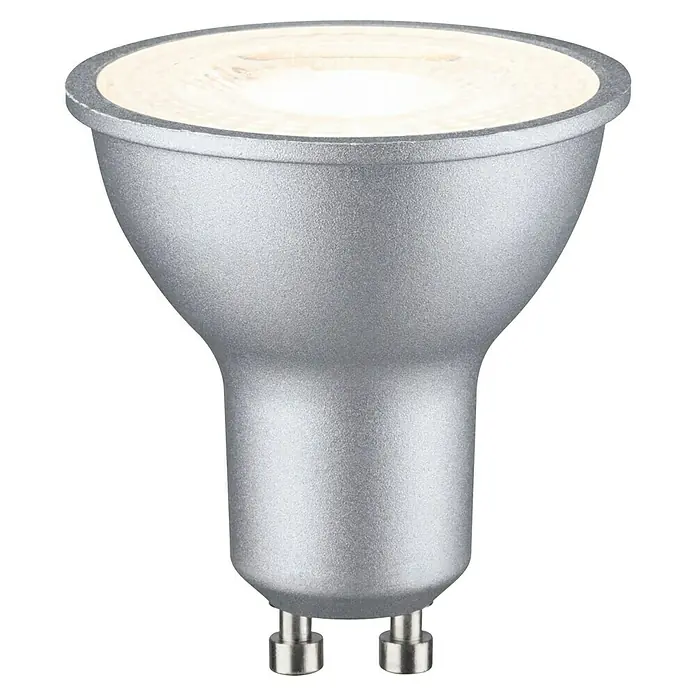 Paulmann LED-Lampe - GU10, Dimmbar, Warmweiß, 460 lm, 7 W, Farbe: Chrom - GU10 LED-Lampe in Silber. Die Lampe ist dimmbar und hat eine lange Lebensdauer, ideal für den Einsatz im Innenbereich.
