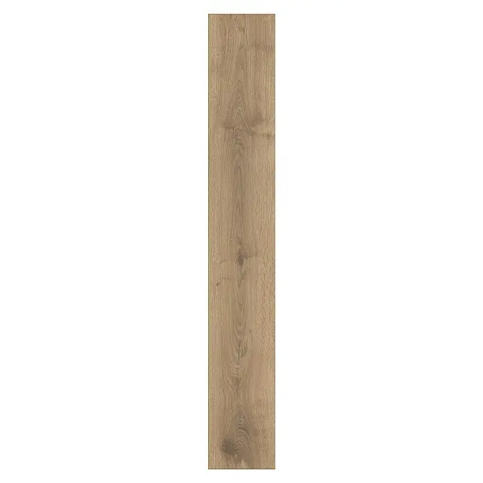 LOGOCLIC Aquaprotect Smart Silent Laminat - Ringa Oak, Landhausdiele, 1.288 x 195 x 7 mm - Das Bild zeigt ein einzelnes, längliches Paneel mit einer natürlichen Holzmaserung, ideal für stilvolle Bodenbeläge oder Wandverkleidungen.