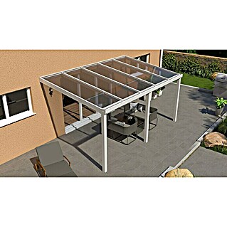 Gardendreams Terrassenüberdachung Special Edition (B x T: 500 x 300 cm, Verkehrsweiß, Polycarbonat, Klar)