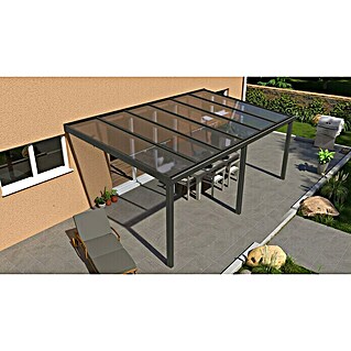 Gardendreams Terrassenüberdachung Special Edition (B x T: 600 x 300 cm, Anthrazitgrau, Polycarbonat, Klar)