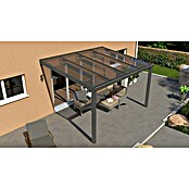 Terrassenüberdachung Special Edition (L x T: 400 x 350 cm, Polycarbonat, Anthrazitgrau, Klar)