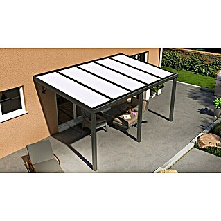 Gardendreams Terrassenüberdachung Special Edition (B x T: 500 x 300 cm, Anthrazitgrau, Polycarbonat, Opal)