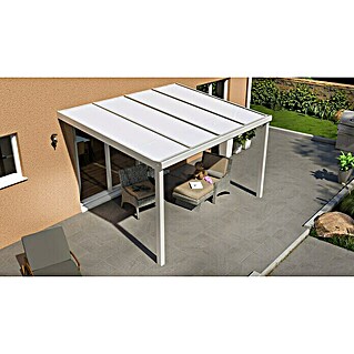 Gardendreams Terrassenüberdachung Special Edition (B x T: 400 x 300 cm, Verkehrsweiß, Polycarbonat, Opal)