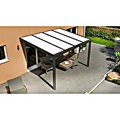 Terrassenüberdachung Special Edition (L x T: 400 x 350 cm, Polycarbonat, Anthrazitgrau, Opal)