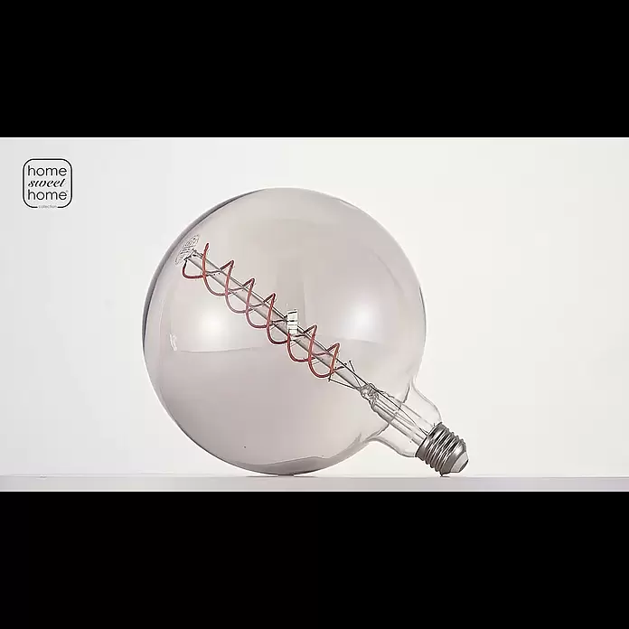 Home Sweet Home LED-Lampe Vintage Globe-Form E27 - E27, Dimmbar, Warmweiß, 20 lm, 6 W, Farbe: Smoky - L212003-35 LED SPIRAL E27 G180 6W 180LM 1800K DIMBAAR ROOK