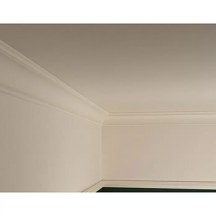 Nmc Decoflair Zierprofil Deckenleiste C5 - 2 m x 22 mm x 16 mm, Hochverdichtetes extrudiertes Polymer (HDPS) - Stimmungsaufnahme