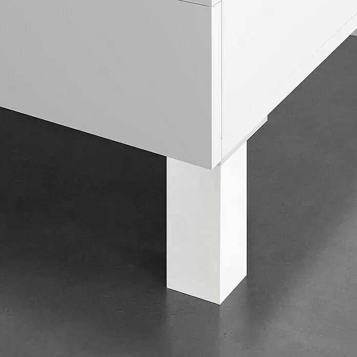 Rei Möbelfuß - L x B x H: 4 x 8 x 15 cm, Kunststoff, Weiß, 1 Stk. - Detailaufnahme