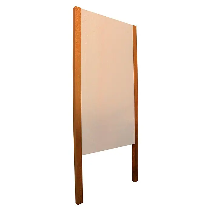 Palatino Zaunpfosten - Höhe: 240 cm, Rost, Cortenstahl, 2 Stk. - Ein freistehendes Whiteboard mit Holzrahmen, ideal für Präsentationen und Notizen, bietet eine robuste und vielseitige Lösung für Büros und Schulen.