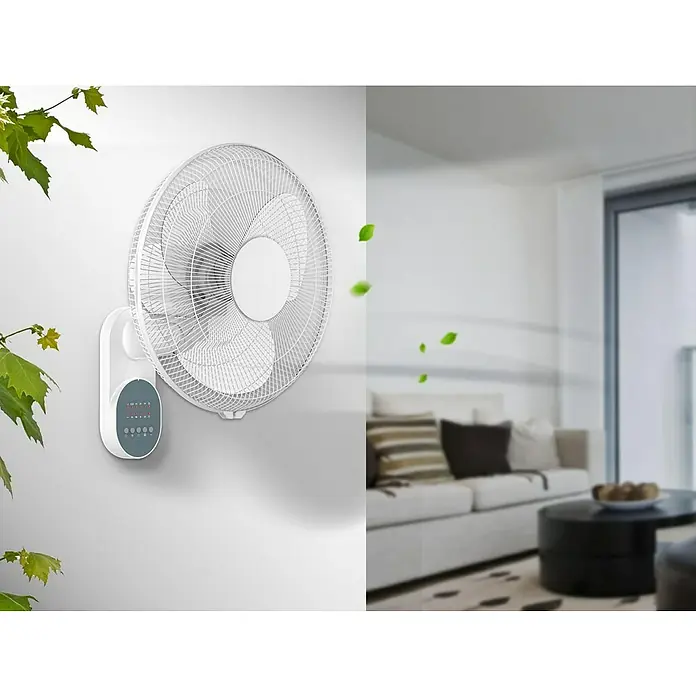 Purline Venty Ventilador de pared WA 55 - Blanco, 40 cm, 55 W - Ventilador de pared para mejorar la circulación del aire en tu hogar. Con diferentes velocidades para un confort óptimo.