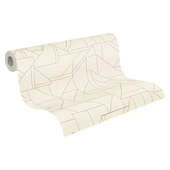 A.S. Création Metropolitan Stories Travel Styles Vliestapete LilienCreme, Grafisch, 10,05 x 0,53 m