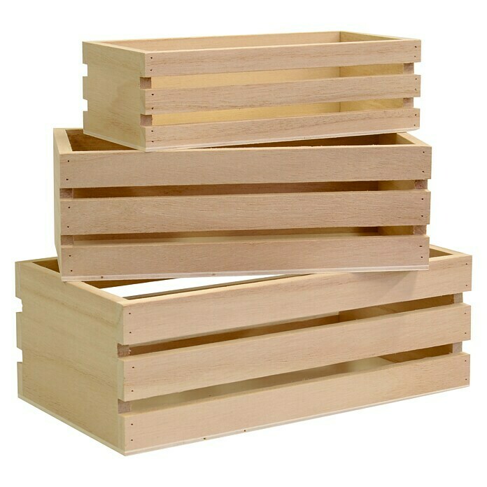 Pack 3 cajas medianas  Venta de todo tipo de cajas de madera online