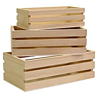 Artemio Set cajas de madera cajones (3 ud.)