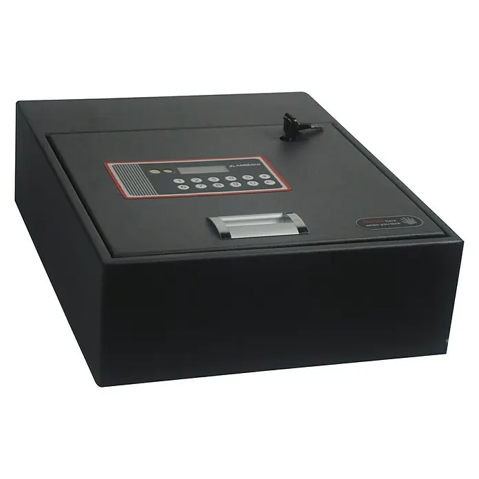 Arregui Caja fuerte Basa 20000-S7 - 38 x 31 x 11 cm, Cerradura de combinación electrónica - Caja fuerte negra Arregui con cerradura digital y llave, perfecta para guardar objetos de valor.