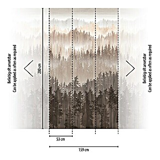 AS Creation Metropolitan Stories Travel Styles Fototapete Wald (B x H: 1,59 x 2,8 m, Vlies, Beige/Braun)