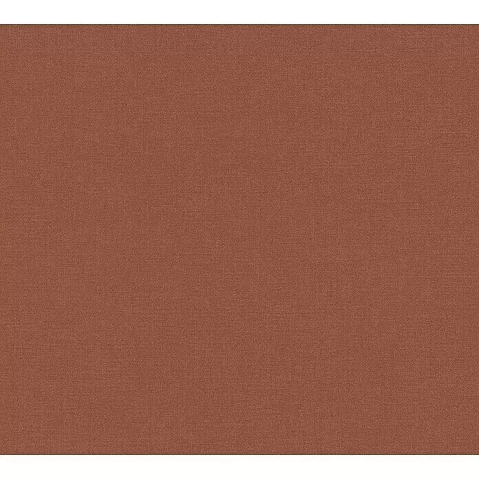 A.S. Création Metropolitan Stories Travel Styles Vliestapete - Rost, Uni, 10,05 x 0,53 m - Erdfarbener Stoff mit feiner, gewebter Textur, ideal für Polstermöbel oder Kleidung.